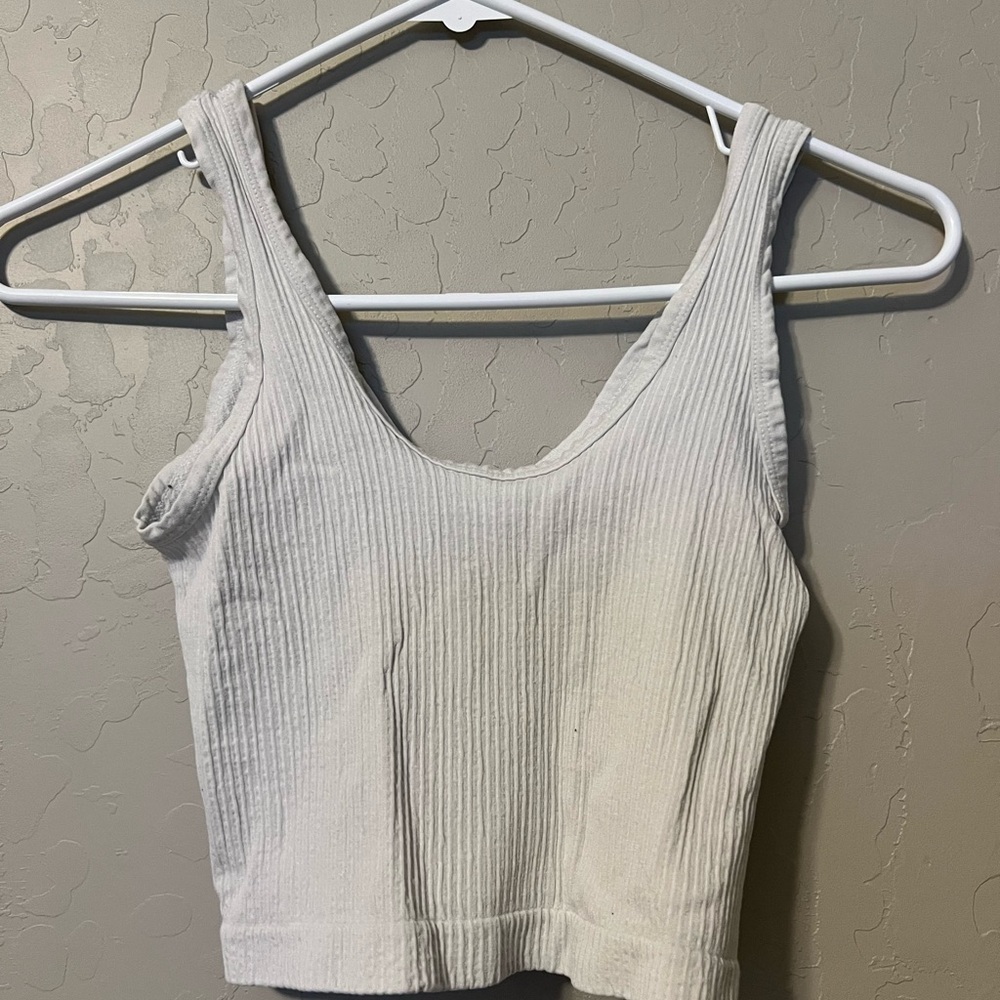 White Urban Outfitters Tank Top Ribbed